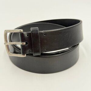 Volpi Concerie Italian Leather Belt Mens Size 34 Black Dress Casual 1.25" Wide